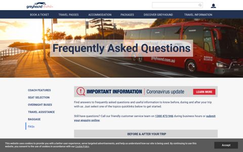 Bus travel FAQs - Greyhound Australia