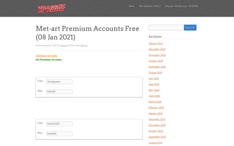 Met-art Premium Accounts Free - xpassgf.com