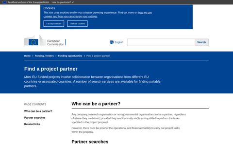 Find a project partner - European Commission - Europa EU