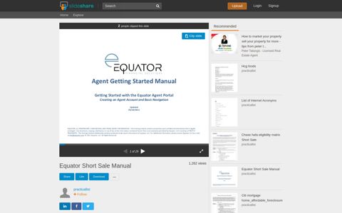 Equator Short Sale Manual - SlideShare