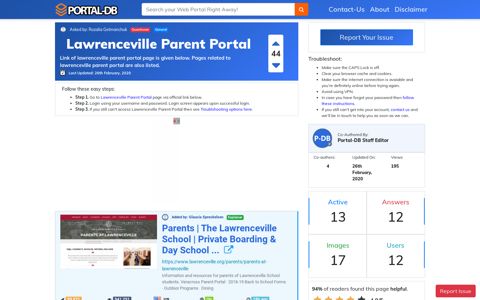 Lawrenceville Parent Portal