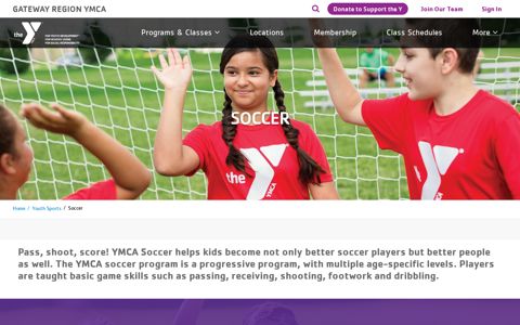 Youth Soccer Leagues | Gateway Region YMCA