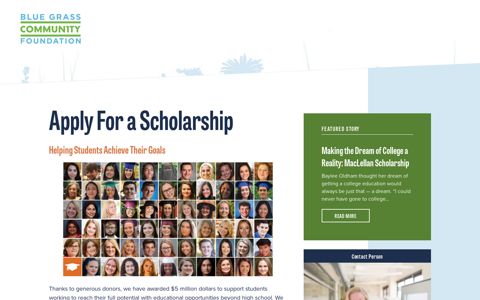 Apply For a Scholarship - Blue Grass Community Foundation