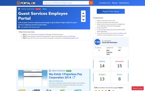 Guest Services Employee Portal