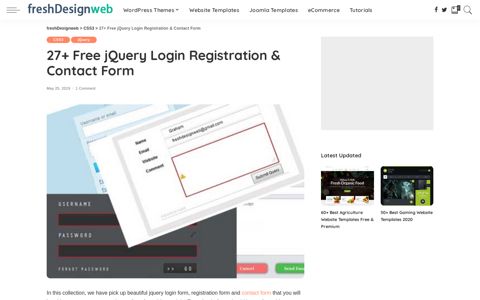 27+ Free jQuery Login Registration & Contact Form ...