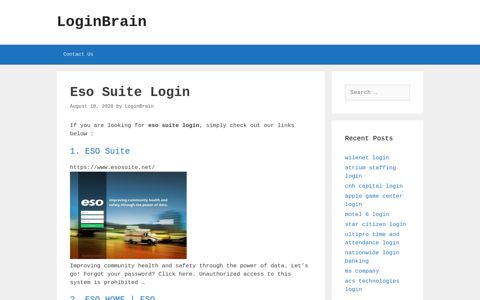 eso suite login - LoginBrain