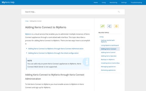 Adding Kerio Connect to MyKerio - GFI Software