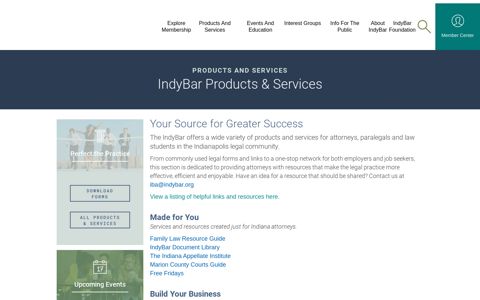 IndyBar Products & Services