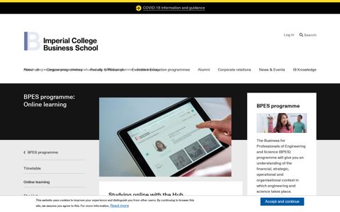 Studying online with the Hub - Imperial College London