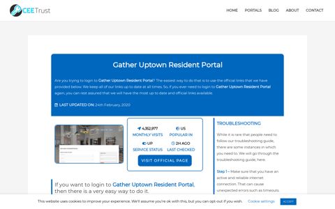 Gather Uptown Resident Portal - Find Official Portal - CEE Trust
