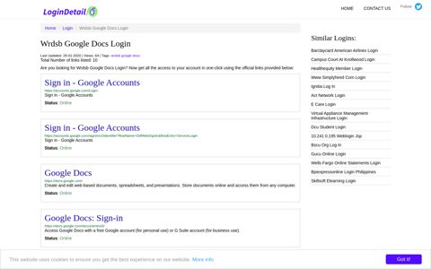 Wrdsb Google Docs Login Sign in - Google Accounts - https ...
