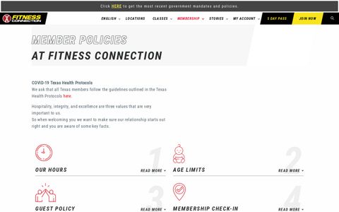 Membership Policies | Fitness Connection