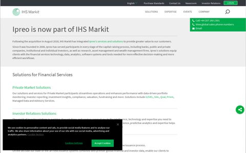 Ipreo is part of IHS Markit | IHS Markit