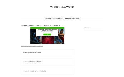 extremefreegames.com free login to – VR Porn Password