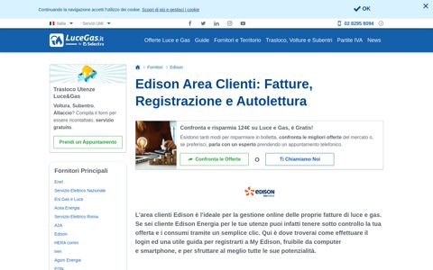 Edison Area Clienti: Fatture, Registrazione e ... - Luce-Gas.it
