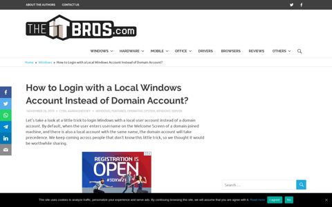 How to Login with a Local Account instead of Domain Account