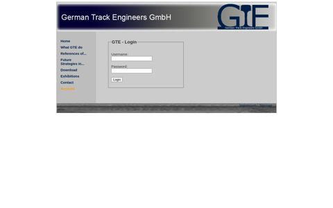 Login - German Track Engineers GmbH