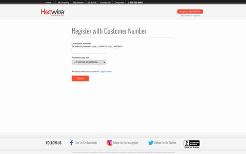 Register for Online Account Access - Hotwire Communications