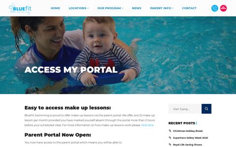 Access My Portal - BlueFit Swimming