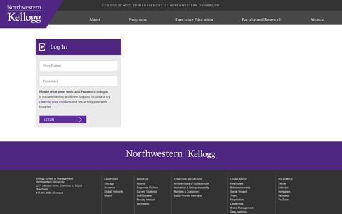 Login - Kellogg School of Management - Northwestern ...
