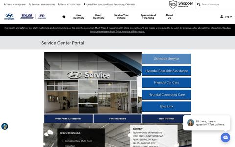 Service Center Portal - Taylor Hyundai of Perrysburg