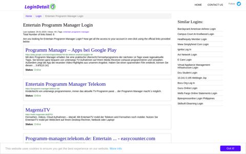 Entertain Programm Manager Login Programm Manager – Apps bei ...