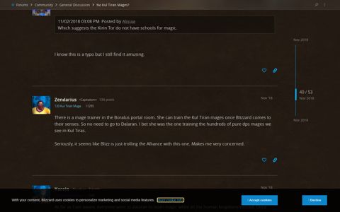 No Kul Tiran Mages? - General Discussion - World of Warcraft ...