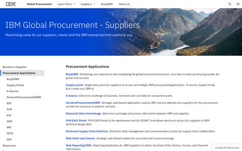 IBM Global Procurement - Applications and tools
