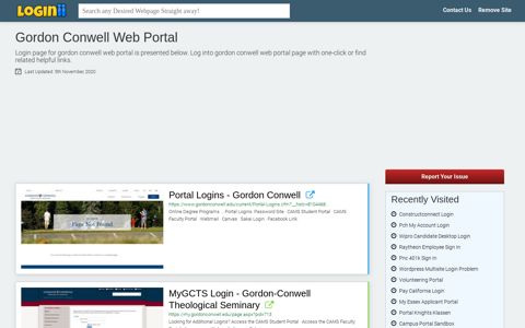 Gordon Conwell Web Portal - Loginii.com