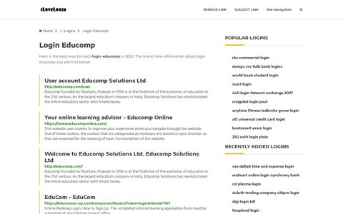 Login Educomp ❤️ One Click Access - iLoveLogin