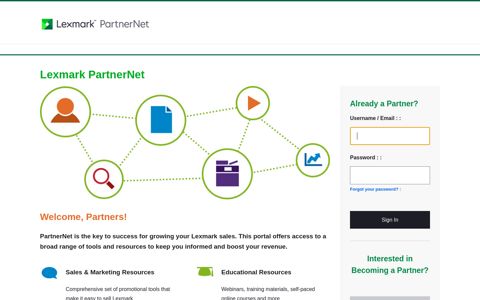 Partner Portal - Lexmark