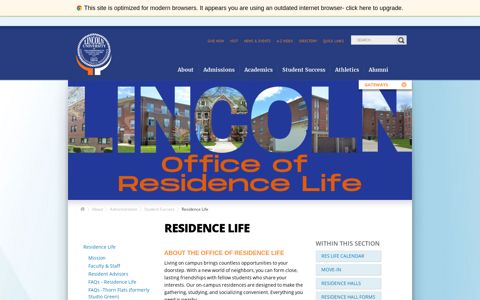 Residence Life | Lincoln University