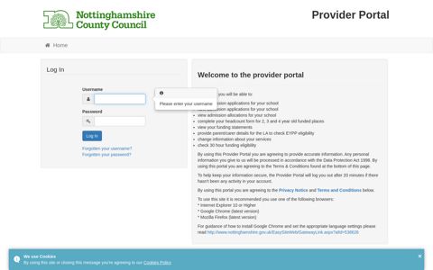Welcome to the provider portal
