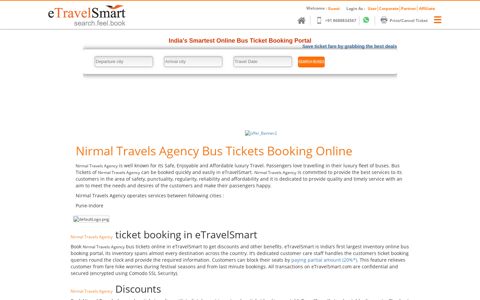 Nirmal Travels Agency | Book bus tickets at etravelsmart and ...