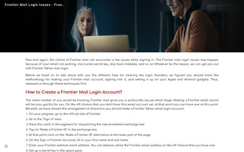 Frontier Mail Login Issues - Frontier Yahoo Mail Login