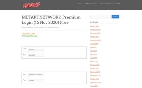 METARTNETWORK Premium Login - xpassgf.com
