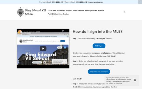 How do I sign in? — King Edward VII School