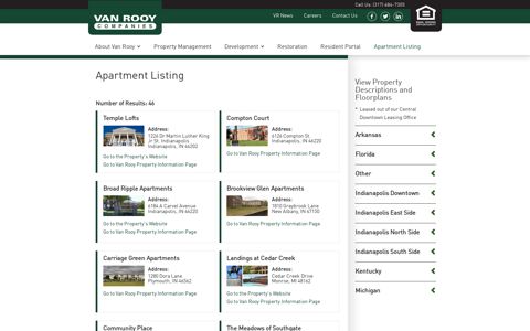 Apartment Listing - Van Rooy PropertiesVan Rooy Properties