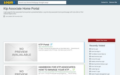 Ktp Associate Home Portal - Loginii.com