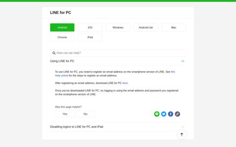LINE for PC - LINE Help