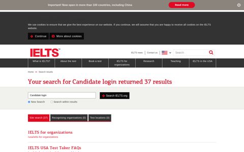 Your search for Candidate login returned 37 results - ielts