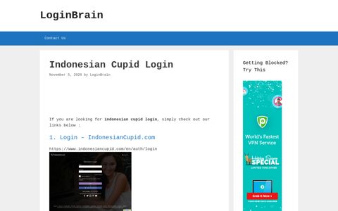 Indonesian Cupid - Login - Indonesiancupid.Com - LoginBrain