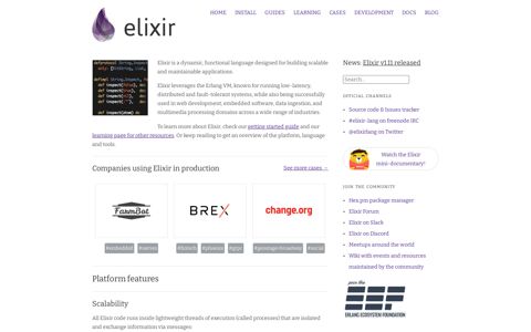 The Elixir programming language