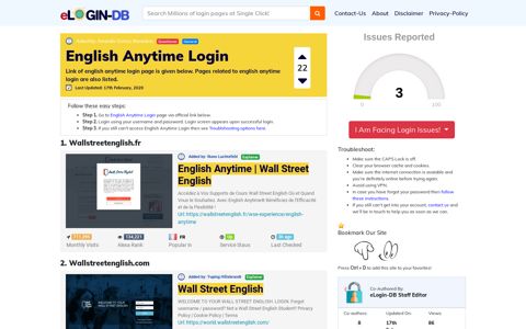 English Anytime Login - A database full of login pages from all ...