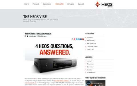 4 HEOS Questions, Answered. - Blog - THE HEOS VIBE - Denon