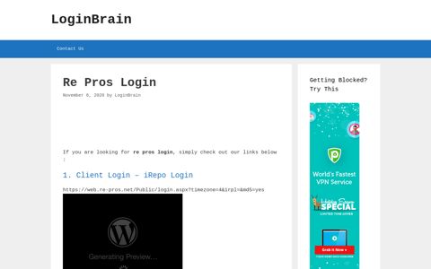 Re Pros - Client Login - Irepo Login - LoginBrain