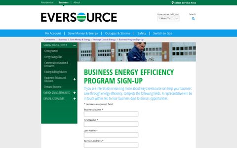 Business Program Sign-Up | Eversource