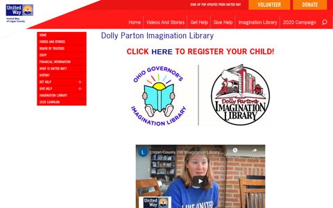 Dolly Parton Imagination Library | United Way of Logan County