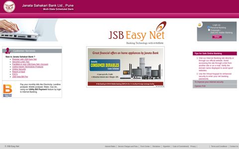 Janata Sahakari Bank Ltd., Pune - Home Page