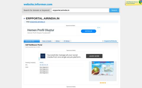 erpportal.airindia.in at WI. SAP NetWeaver Portal